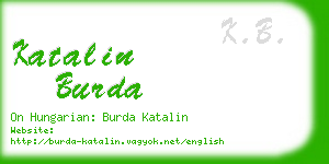 katalin burda business card